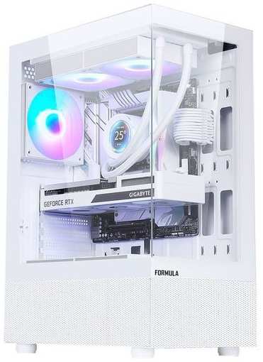 Корпус ATX Formula Crystal Z1 PLUS, Midi-Tower, без БП, белый 9668553664