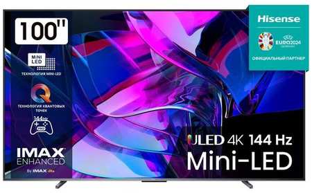 100″ Телевизор Hisense 100U7KQ, QLED, 4K Ultra HD, серый, СМАРТ ТВ, Vidaa 9668556856