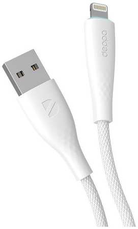 Кабель Deppa Fад 72530, Lightning (m) - USB (m), 1.2м, в оплетке, 2.4A, белый 9668556930