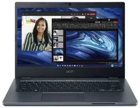Ноутбук Acer TravelMate P4 TMP414-51-7468 NX.VPAER.00R, 14″, IPS, Intel Core i7 1165G7 2.8ГГц, 4-ядерный, 16ГБ DDR4, 512ГБ SSD, Intel Iris Xe graphics, Windows 11 Professional, синий 9668557358