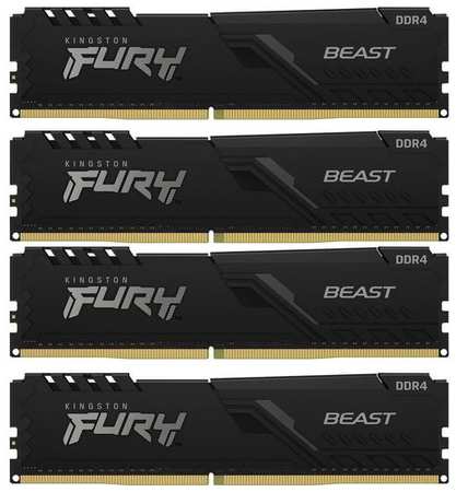 Оперативная память Kingston Fury Beast Black KF432C16BBK4/128 DDR4 - 4x 32ГБ 3200МГц, DIMM, Ret 9668558214