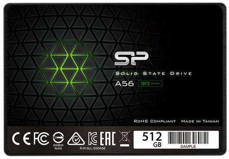 SSD накопитель Silicon Power Ace A56 SP512GBSS3A56A25 512ГБ, 2.5″, SATA III, SATA