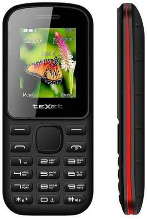Сотовый телефон TeXet 130-TM, черный/красный 9668559892