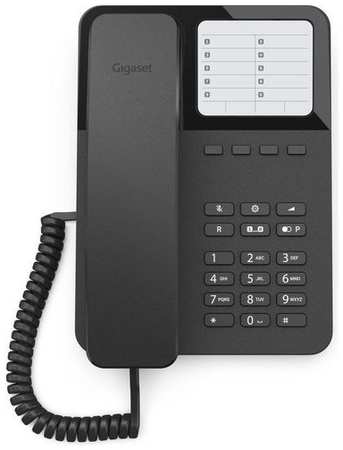 Проводной телефон Gigaset DESK400, черный 9668560555