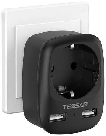 Сетевой фильтр TESSAN TS-611-DE, черный 9668566156