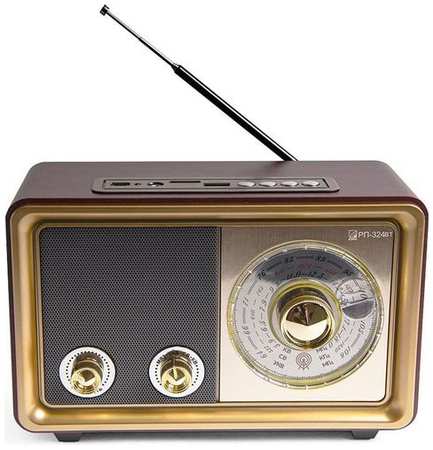 Радиоприемник Сигнал БЗРП РП-324BT, коричневый 9668569228