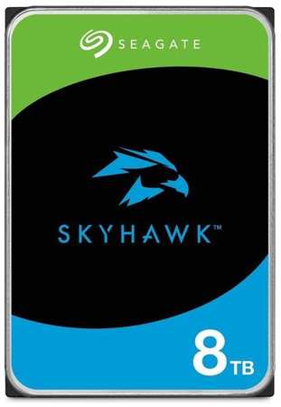 Жесткий диск Seagate Skyhawk ST8000VX010, 8ТБ, HDD, SATA III, 3.5″