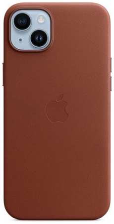 Чехол (клип-кейс) Apple Leather Case with MagSafe A2907, для Apple iPhone 14 Plus, коричневый [mppd3zm/a] 9668574598