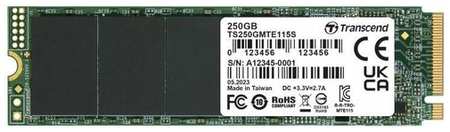 SSD накопитель Transcend 115S TS250GMTE115S 250ГБ, M.2 2280, PCIe 3.0 x4, NVMe, M.2