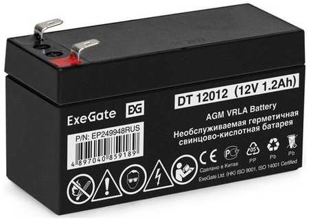Аккумуляторная батарея для ИБП EXEGATE EP249948 12В, 1.2Ач [ep249948rus] 9668576961