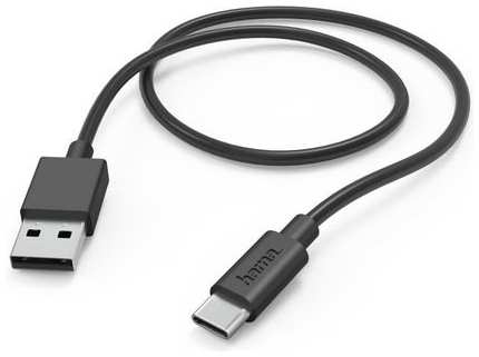 Кабель HAMA H-201594, USB Type-C (m) - USB (m), 1м, 3A, черный [00201594] 9668579741