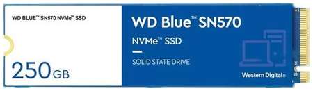 SSD накопитель WD SN570 WDS250G3B0C 250ГБ, M.2 2280, PCIe 3.0 x4, NVMe, M.2