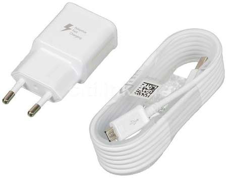 Сетевое зарядное устройство Samsung EP-TA20EWEUGRU, USB, microUSB, 2A