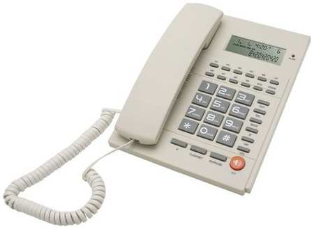 Проводной телефон Ritmix RT-420, белый и серый 9668586073