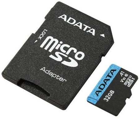 Карта памяти microSDXC UHS-I U1 A-Data Premier Pro 32 ГБ, 85 МБ/с, 10X, Class 10, AUSDH32GUICL10A1-RA1, 1 шт., переходник SD
