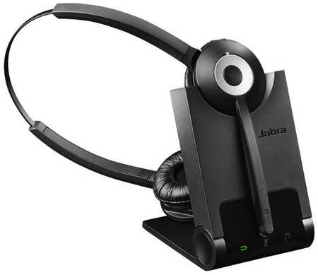 Гарнитура Jabra Pro 920 Duo, для контактных центров, накладные, DECT, черный [920-29-508-101] 9668591010