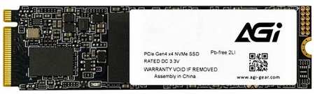 SSD накопитель AGI AGI1T0G43AI818 1ТБ, M.2 2280, PCIe 4.0 x4, NVMe, M.2
