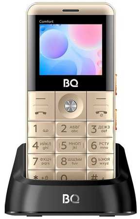 Сотовый телефон BQ Comfort 2006, золотистый/черный 9668599102