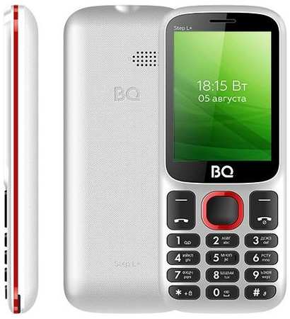 Сотовый телефон BQ Step L+ 2440, белый/красный 9668599103