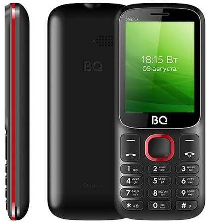 Сотовый телефон BQ Step L+ 2440, черный/красный 9668599109