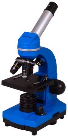 Микроскоп BRESSER Junior Biolux SEL, световой/оптический/биологический, 40–1600x, на 3 объектива, синий [74322] 9668709412