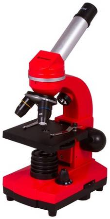 Микроскоп BRESSER Junior Biolux SEL, световой/оптический/биологический, 40–1600x, на 3 объектива, красный [74320] 9668709417