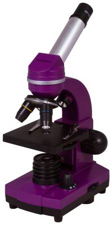 Микроскоп BRESSER Junior Biolux SEL, световой/оптический/биологический, 40–1600x, на 3 объектива, фиолетовый [74321] 9668709418