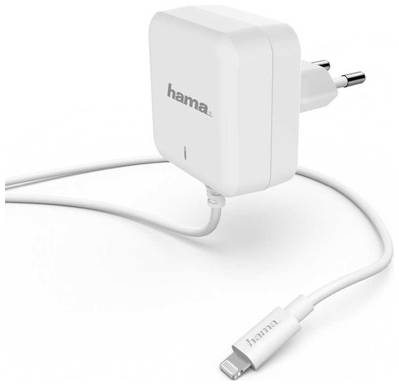 Сетевое зарядное устройство HAMA H-183318, 8-pin Lightning (Apple), 3A, белый [00183318] 9668736205