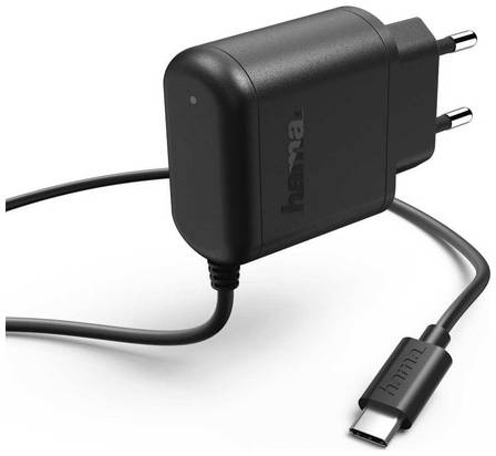 Сетевое зарядное устройство HAMA H-173617, USB type-C, 3A