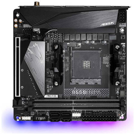 Материнская плата GIGABYTE B550I AORUS PRO AX, SocketAM4, AMD B550, mini-ITX, Ret