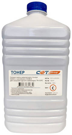 Тонер CET CE28-C/CE28-D, для KONICA MINOLTA Bizhub C258/308/368, голубой, 550грамм, бутылка, девелопер 9668757511