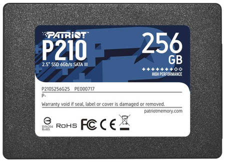 SSD накопитель Patriot P210 P210S256G25 256ГБ, 2.5″, SATA III, SATA 9668757919