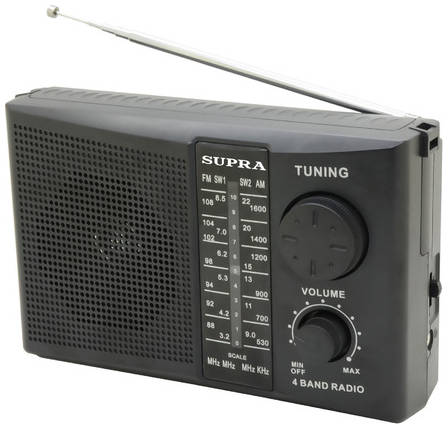 Радиоприемник Supra ST-10, черный 9668759136