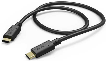 Кабель HAMA 00183331, USB Type-C (m) - USB Type-C (m), 1м, 3A, черный 9668804163