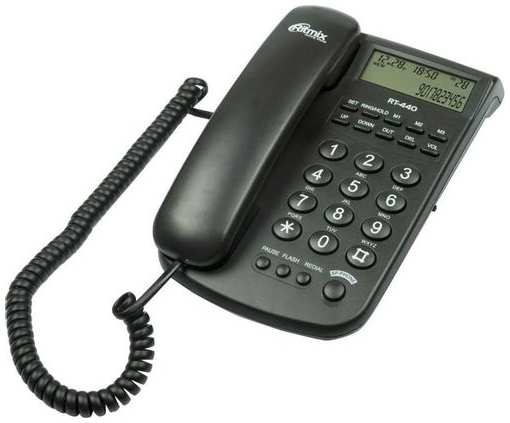Проводной телефон Ritmix RT-440, черный 9668814184