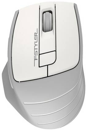 Мышь A4TECH Fstyler FG30, оптическая, беспроводная, USB, белый и серый [fg30 white] 9668829107