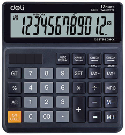 Калькулятор Deli EM01120, 12-разрядный
