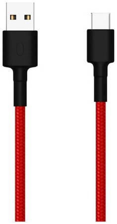 Кабель Xiaomi Mi Braided, USB Type-C (m) - USB (m), 1м, красный [sjv4110gl] 9668833223