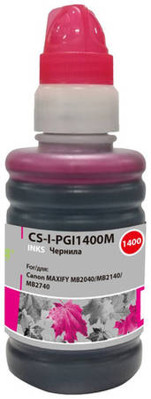 Чернила Cactus CS-I-PGI1400M, для Canon, 100мл, пурпурный пигментный 9668836387