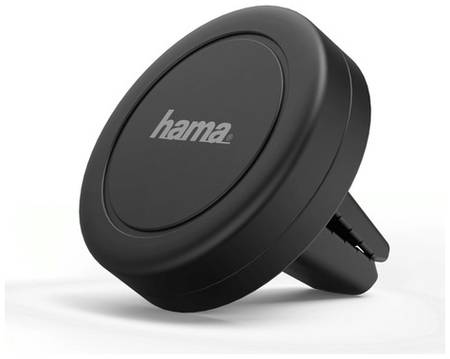 Держатель HAMA Magnet Vent для смартфонов, магнитный, черный [00188301] 9668851618