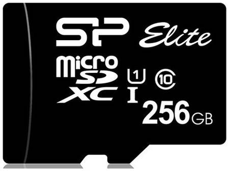 Карта памяти microSDXC UHS-I Silicon Power Elite 256 ГБ, 85 МБ/с, Class 10, SP256GBSTXBU1V10, 1 шт., без адаптера