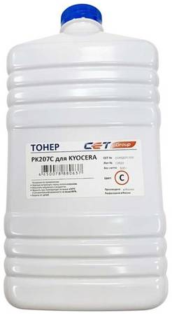 Тонер CET PK207, для Kyocera Ecosys M8124cidn/8130cidn, голубой, 500грамм, бутылка 9668856212