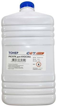 Тонер CET PK207, для Kyocera Ecosys M8124cidn/8130cidn, черный, 500грамм, бутылка 9668856216