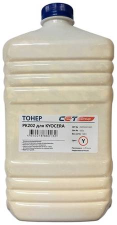 Тонер CET PK202, для Kyocera FS-2126MFP/2626MFP/C8525MFP, желтый, 500грамм, бутылка 9668856714