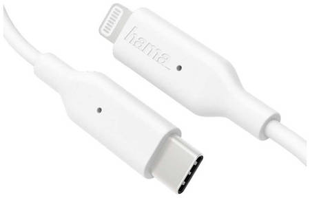 Кабель HAMA Mfi, Lightning (m) - USB Type-C (m), 1м, MFI, 3A, белый [00183295]