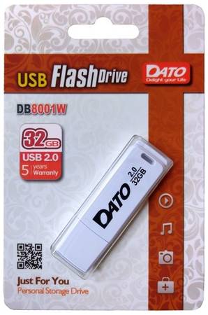 Флешка USB DATO DB8001 32ГБ, USB2.0, [db8001w-32g]