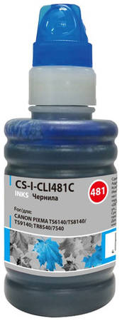 Чернила Cactus CS-I-CLI481C, для Canon, 100мл, голубой 9668898609