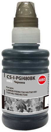 Чернила Cactus CS-I-PGI480BK, для Canon, 100мл, пигментный
