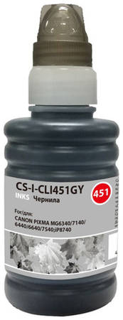 Чернила Cactus CS-I-CLI451GY, для Canon, 100мл, серый 9668898745