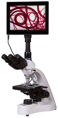 Микроскоп LEVENHUK MED D10T LCD, цифровой/биологический, 40-1000x, на 4 объектива, [73987]